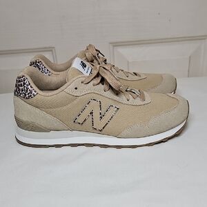 New Balance Tan and Cream Sneakers